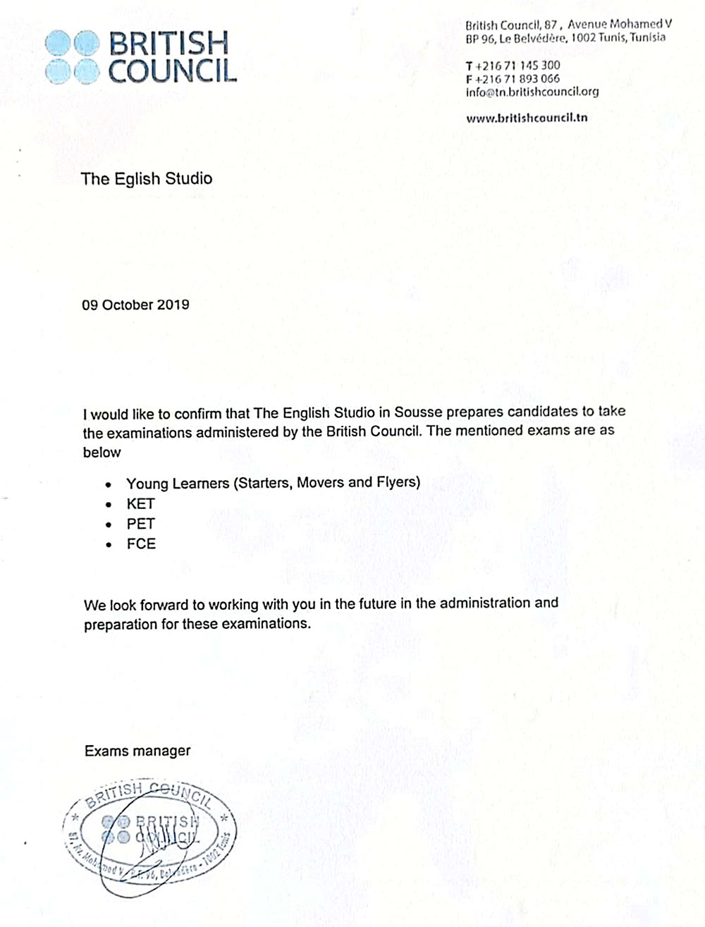 ecole formation langue anglaise sousse tunisie